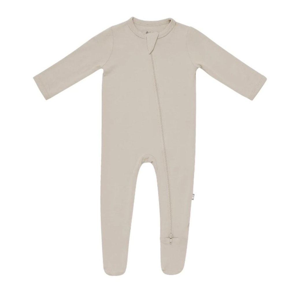 Kyte Baby Zippered Footie in Khaki